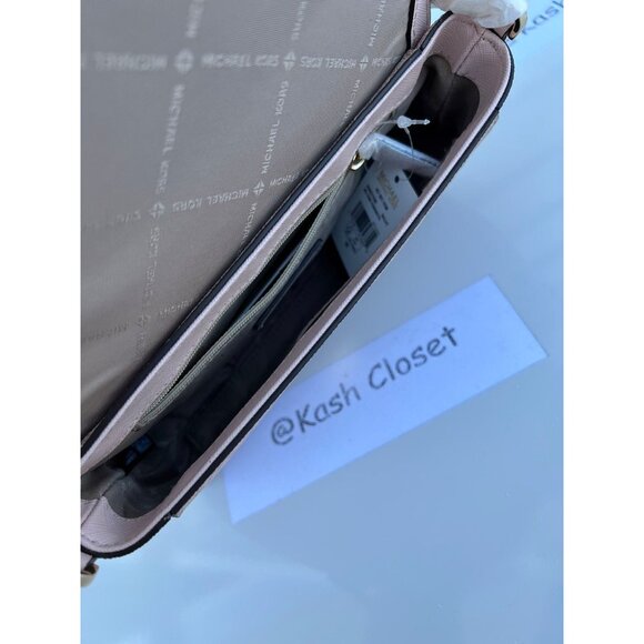 Michael Kors crossbody convertible clutch bag jet set medium purse MK pouchette - Picture 7 of 9